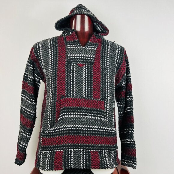 Baja Joe Hoodie Hippie Rasta Surfer Pullover Jacket Small Mexican - Picture 1 of 4